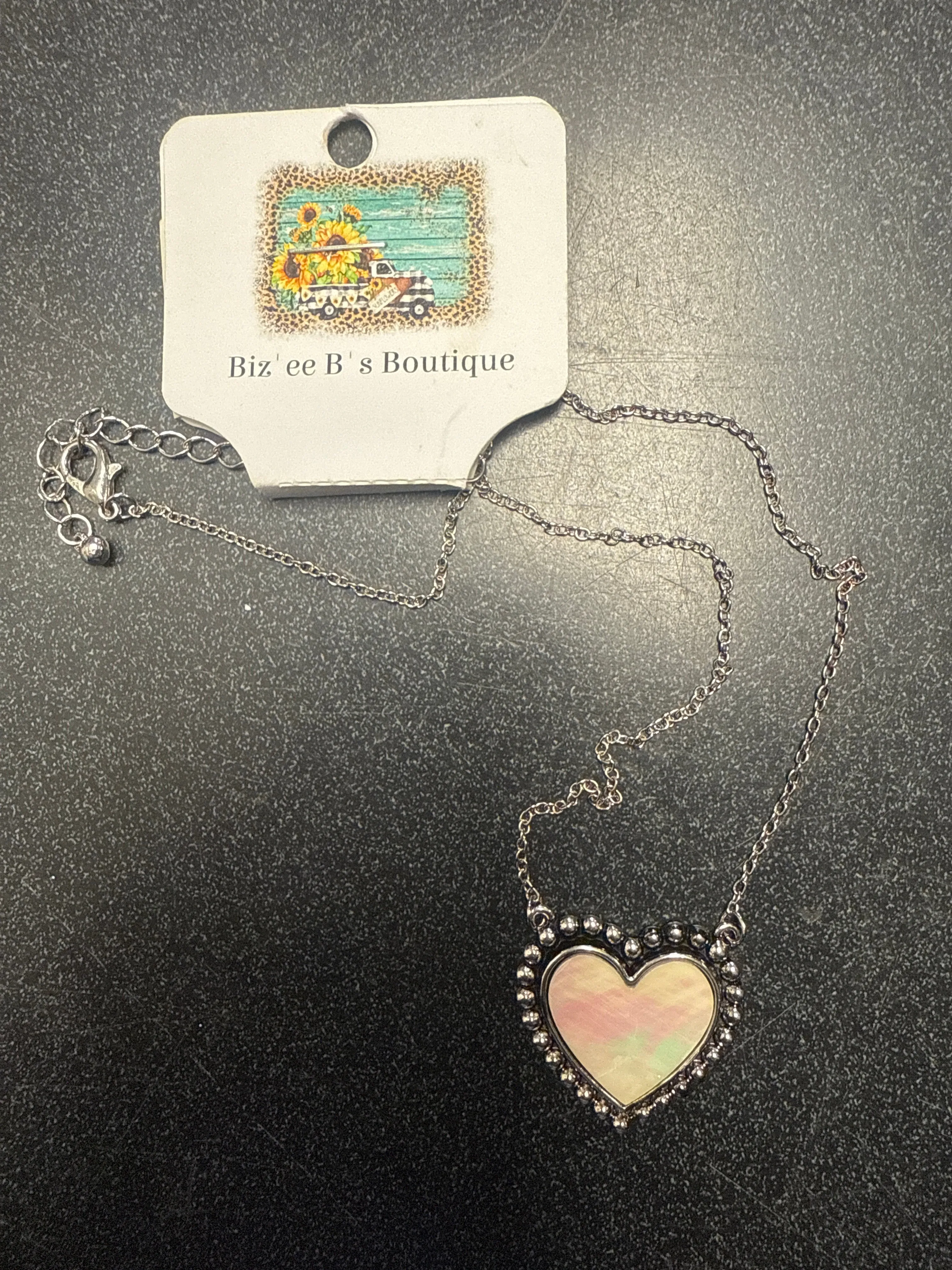 Pearl Heart Pendant Necklace