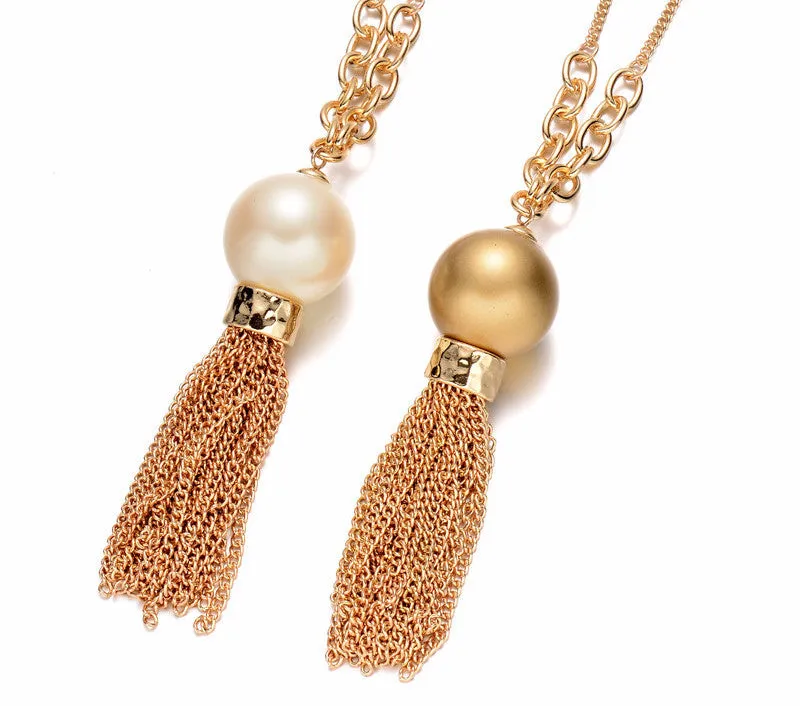 Pearl Tassel Necklace