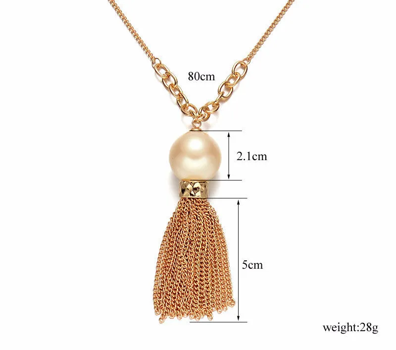 Pearl Tassel Necklace