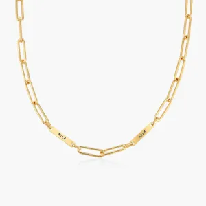 Personalized Chain Necklace in 14kt Gold Over Sterling Silver