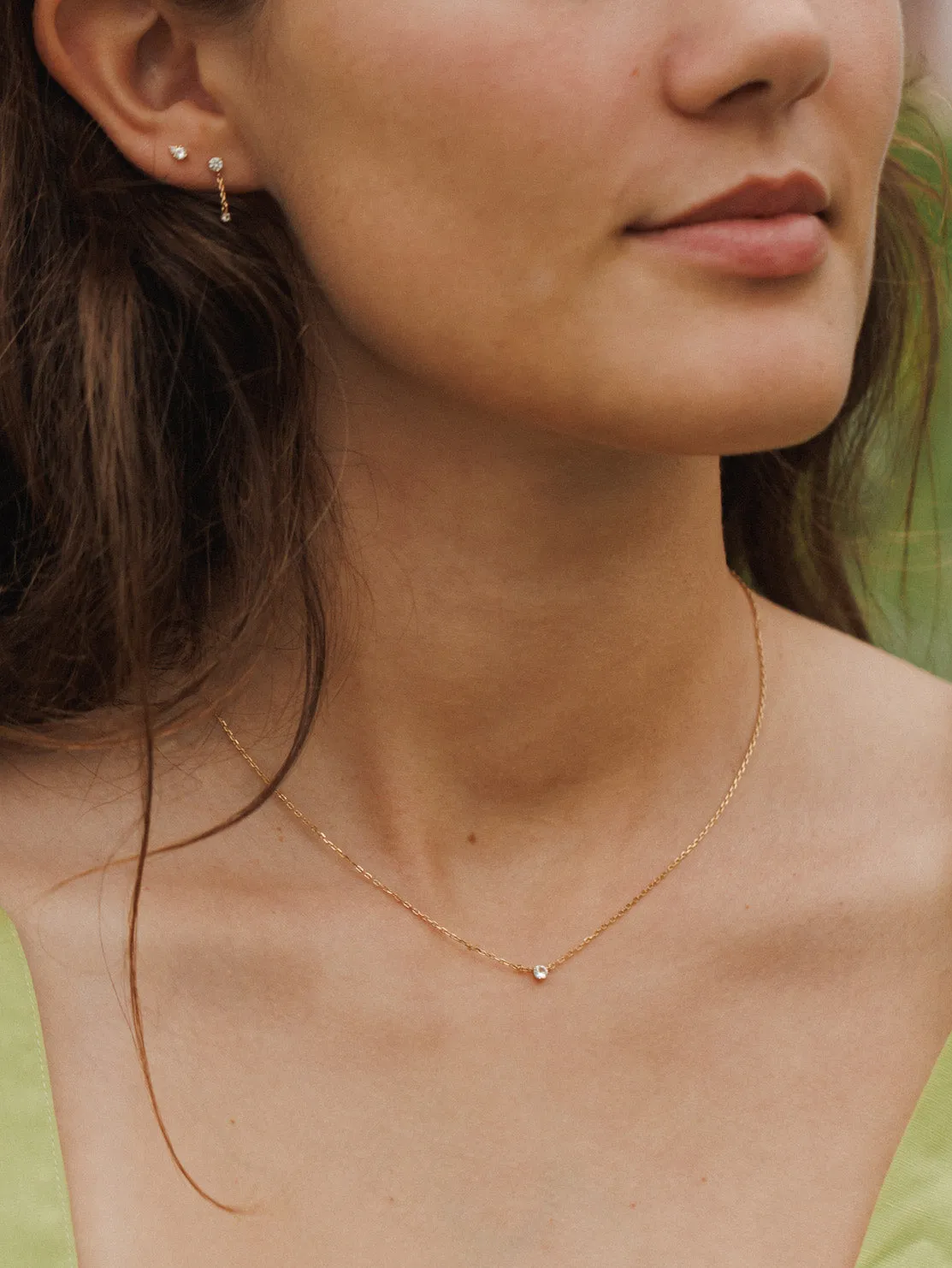 Polaris White Sapphire Necklace