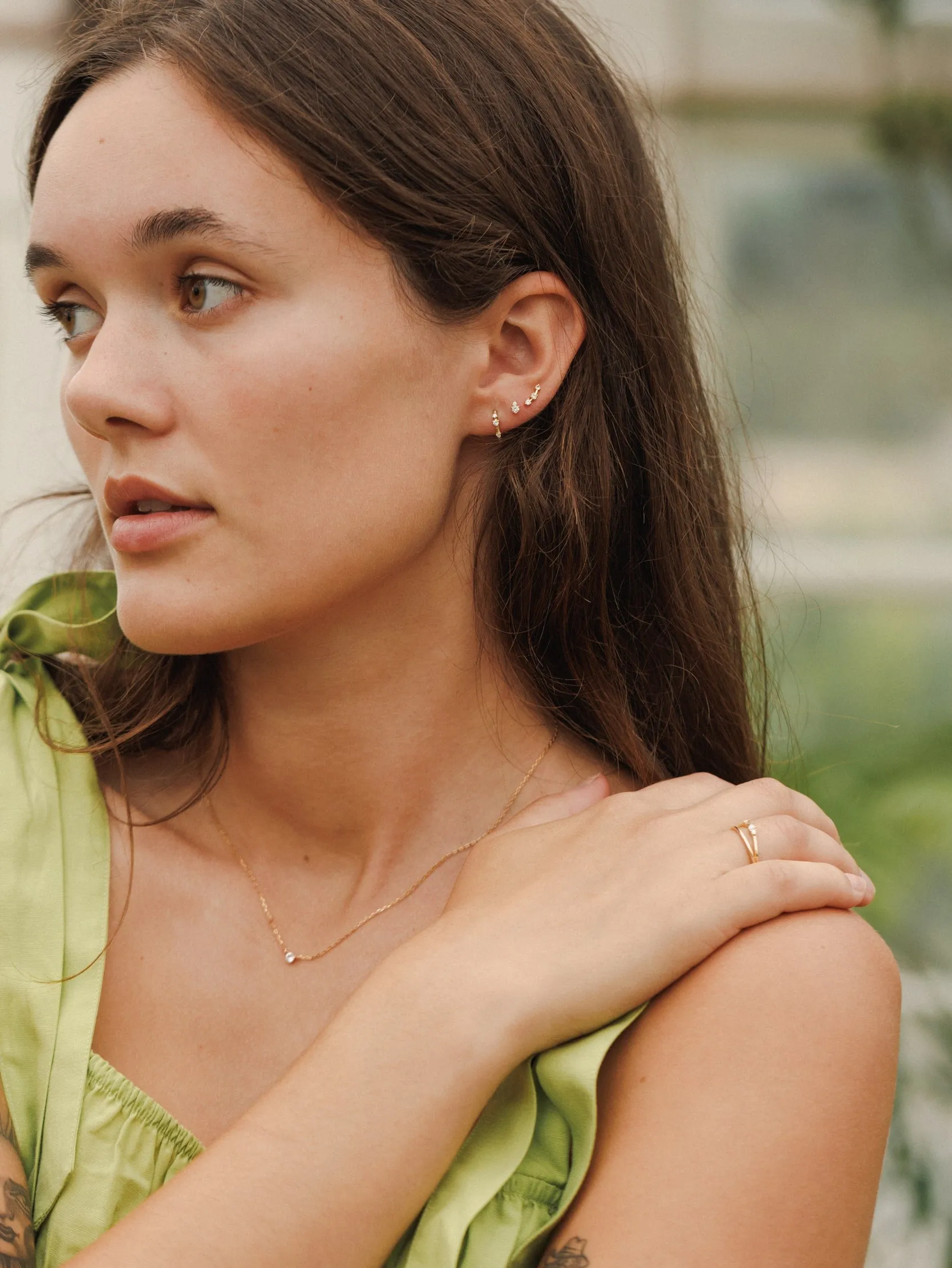 Polaris White Sapphire Necklace