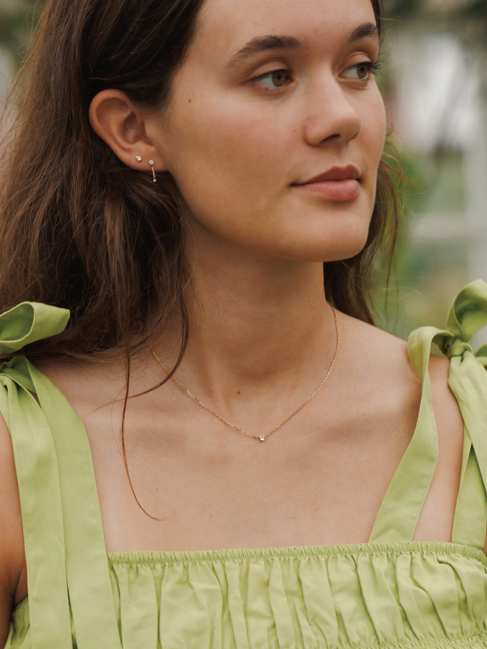 Polaris White Sapphire Necklace