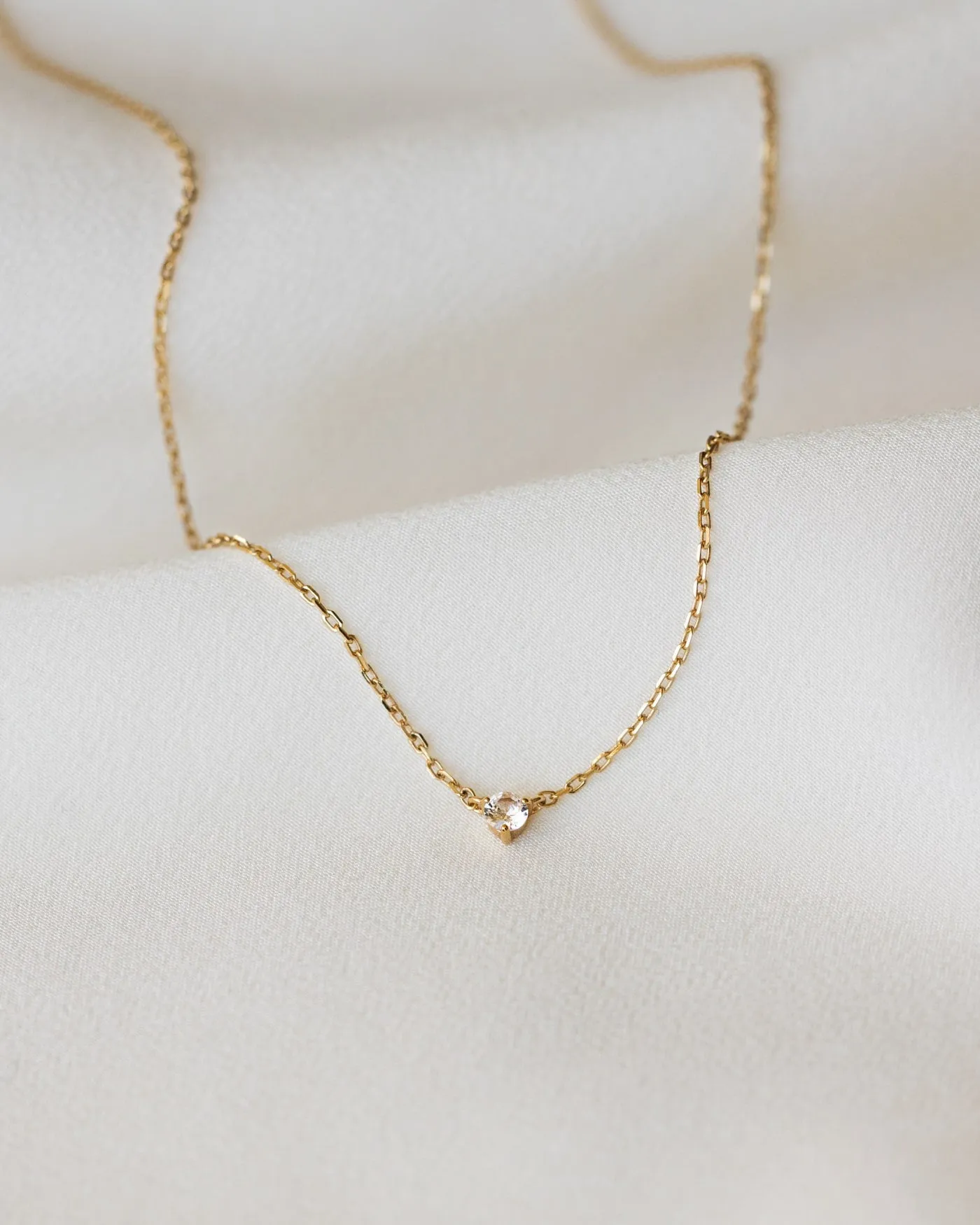 Polaris White Sapphire Necklace