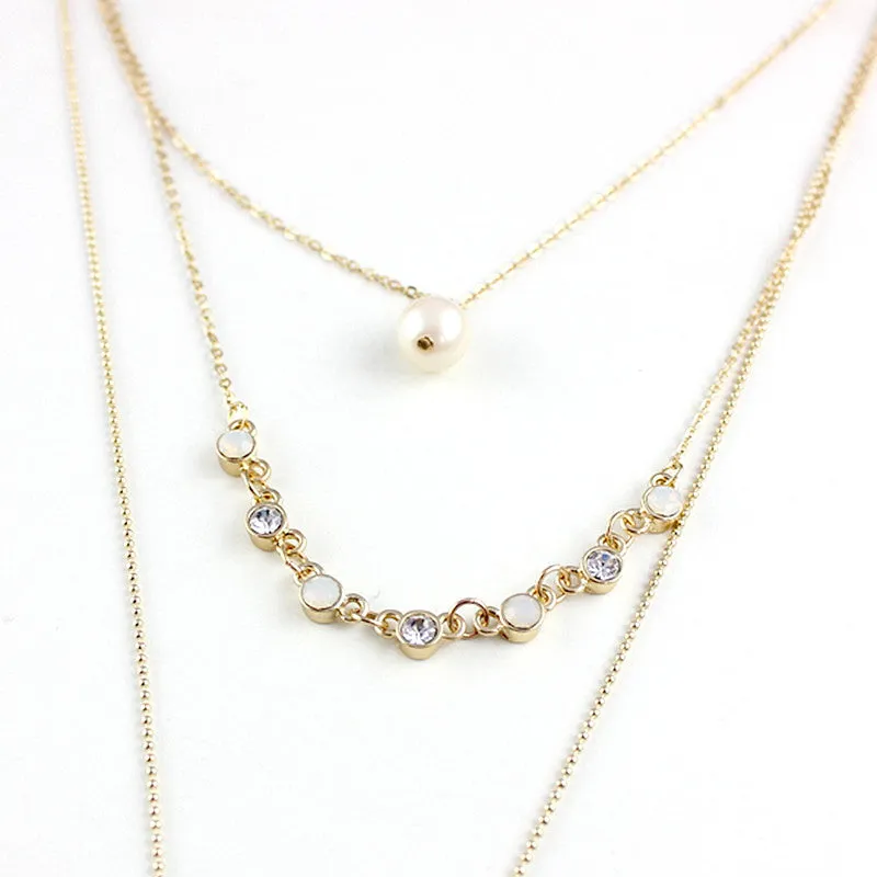 Quartz and Pearl Necklace