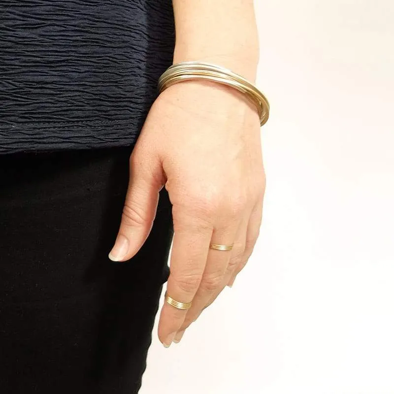 Recast Smooth Gold-filled stacker ring
