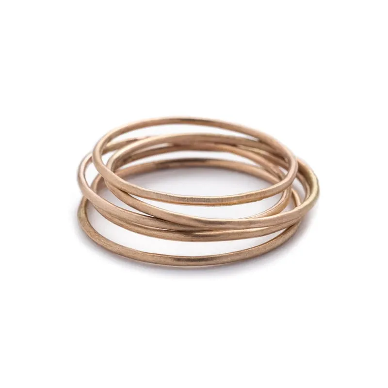 Recast Smooth Gold-filled stacker ring