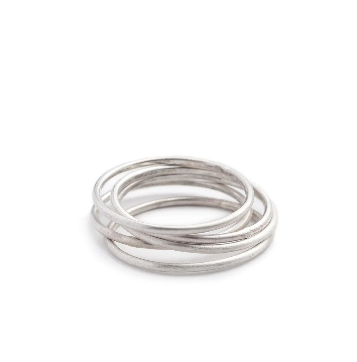 Recast Smooth Sterling Silver stacker ring