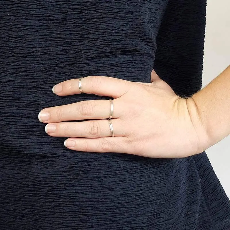 Recast Smooth Sterling Silver stacker ring
