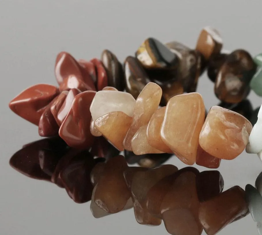 Reiki Natural Stone 7 Chakra Healing Crystal Bracelet