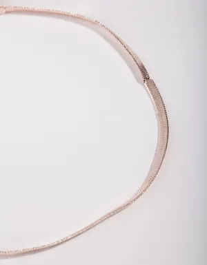 Rose Gold Plated Thin Snake Chain Bracelet