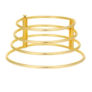 Saturn Coil Four Ring Necklace
