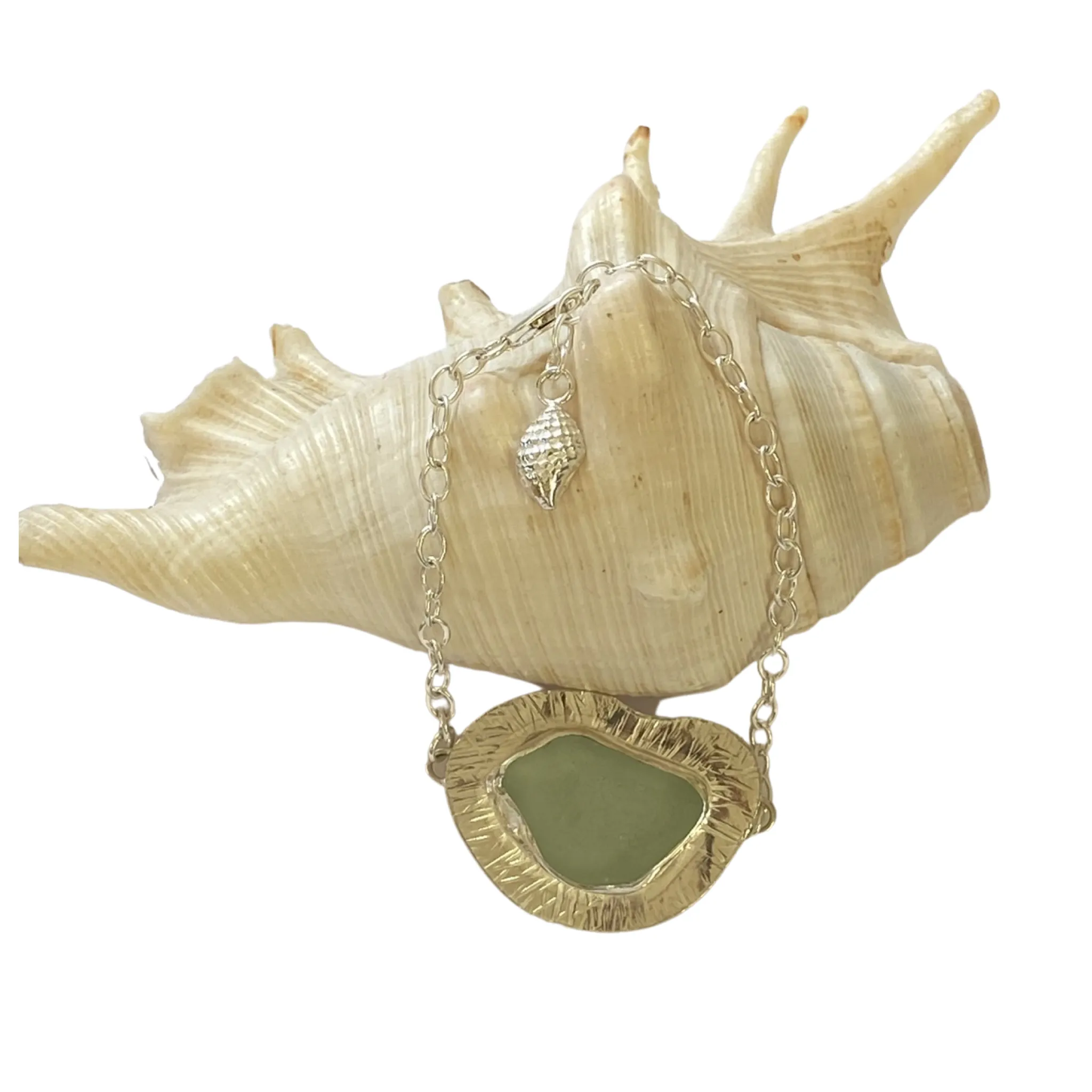 Sea Glass Textured Bracelet