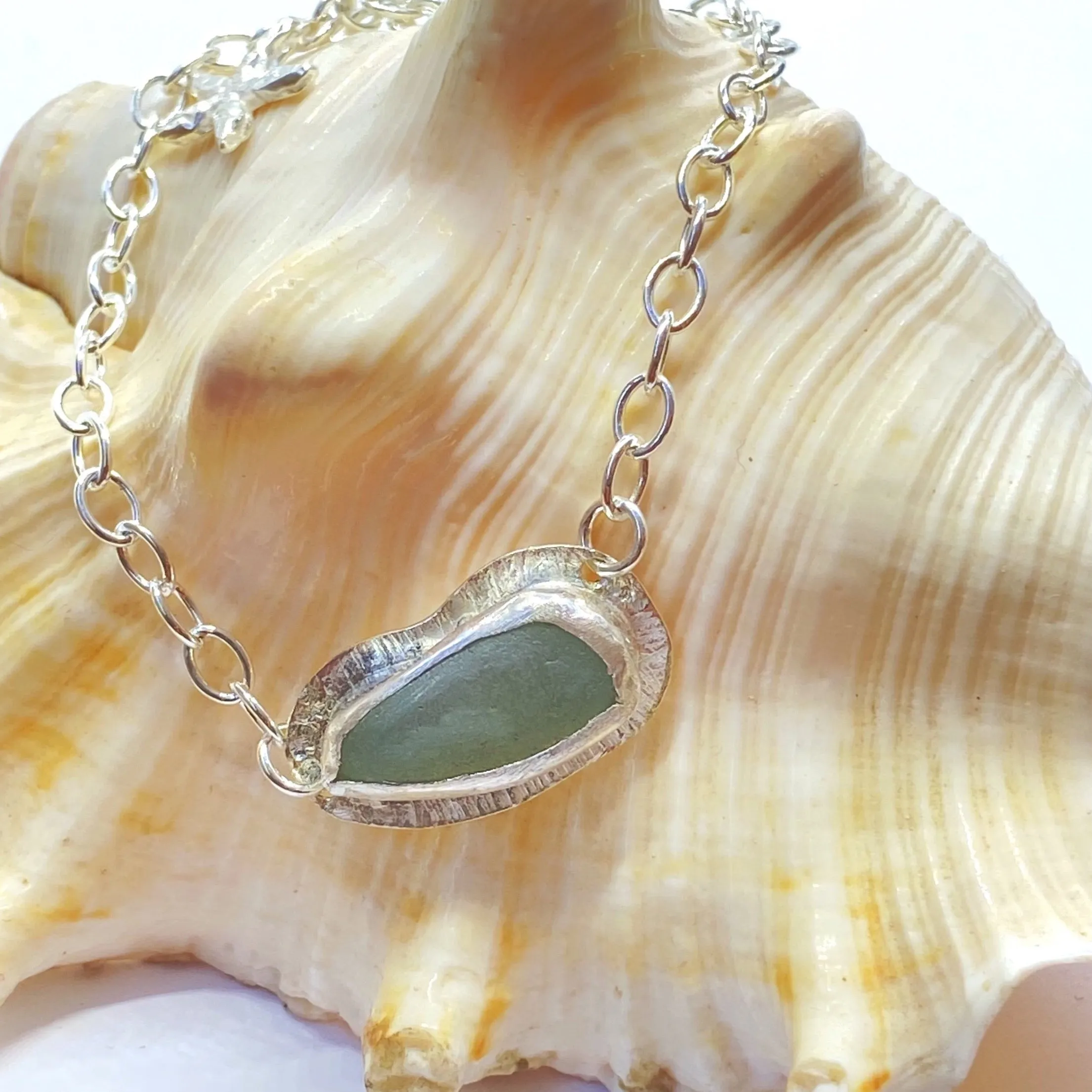 Sea Glass Textured Bracelet