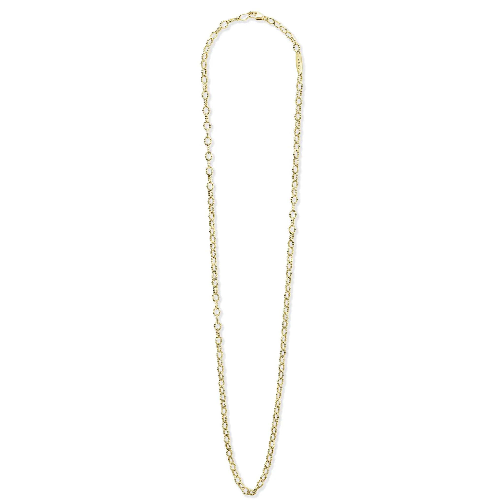 Signature Caviar 18K Gold Small Link Necklace