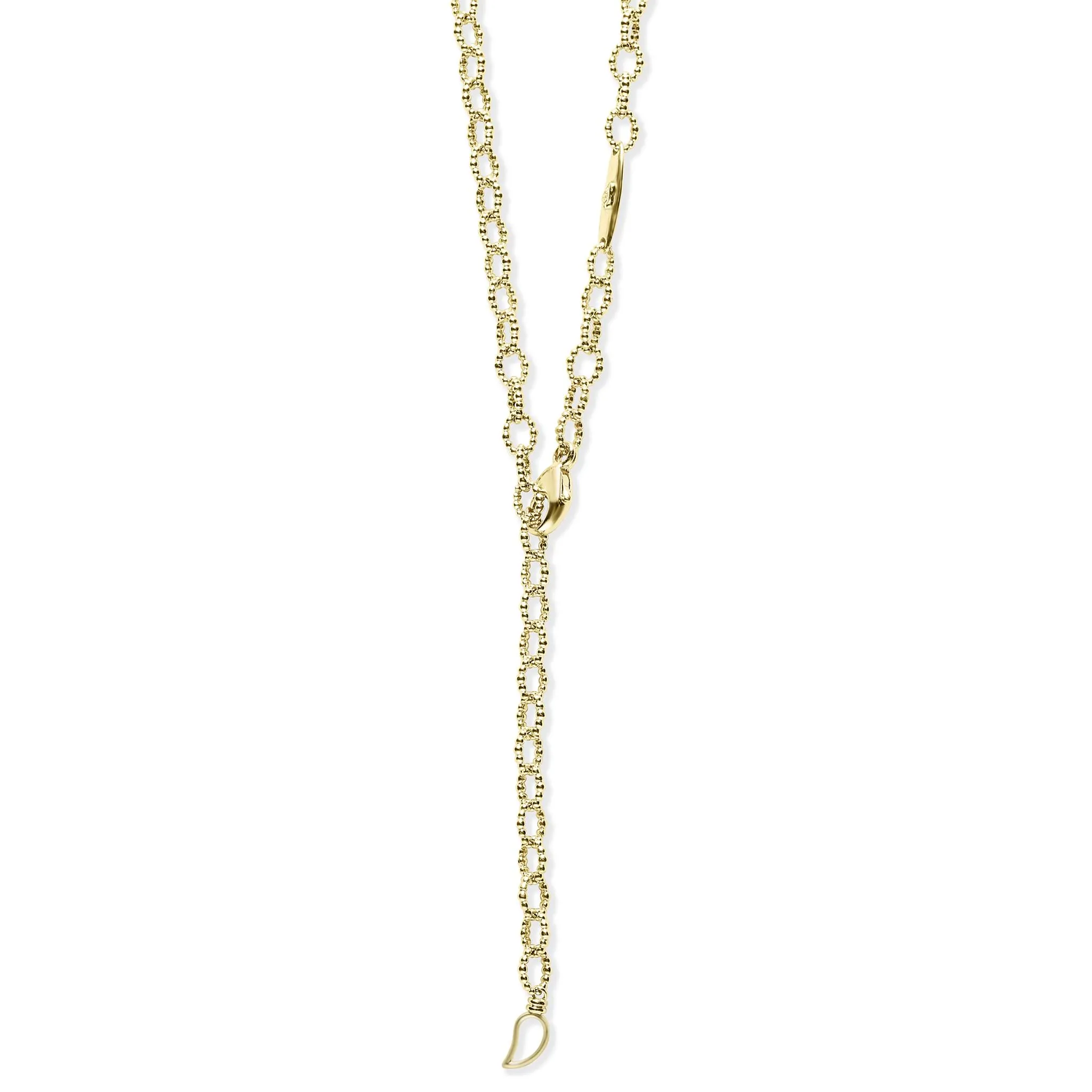 Signature Caviar 18K Gold Small Link Necklace