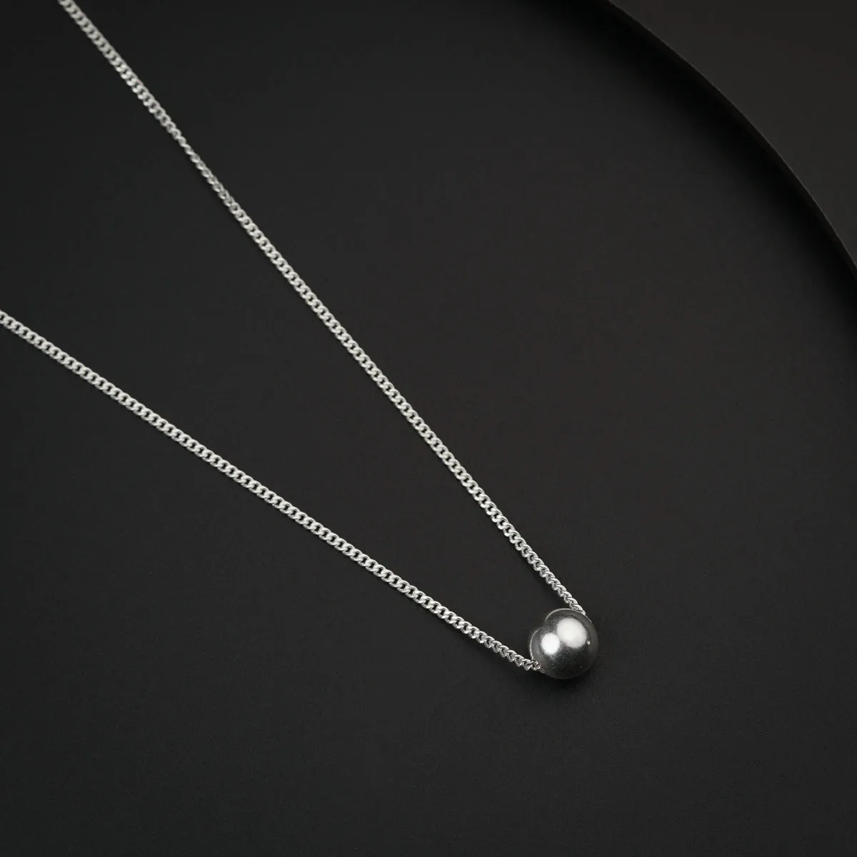 Silver Bead Chain Necklace