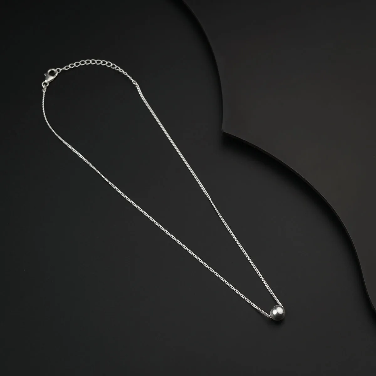 Silver Bead Chain Necklace