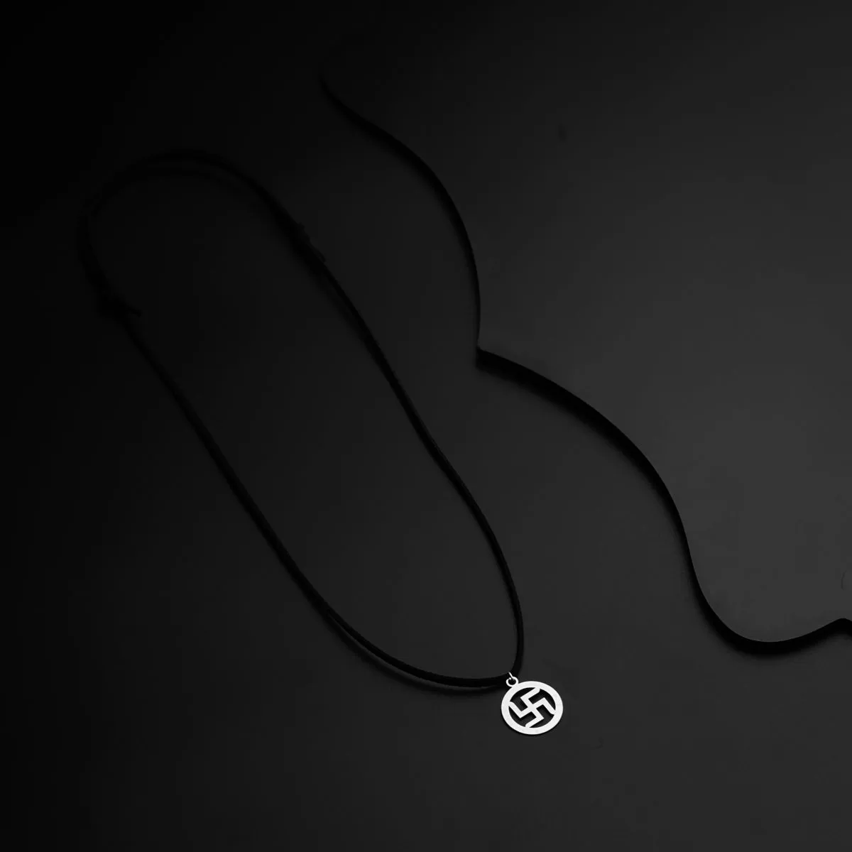 Silver Swastik Necklace for Men