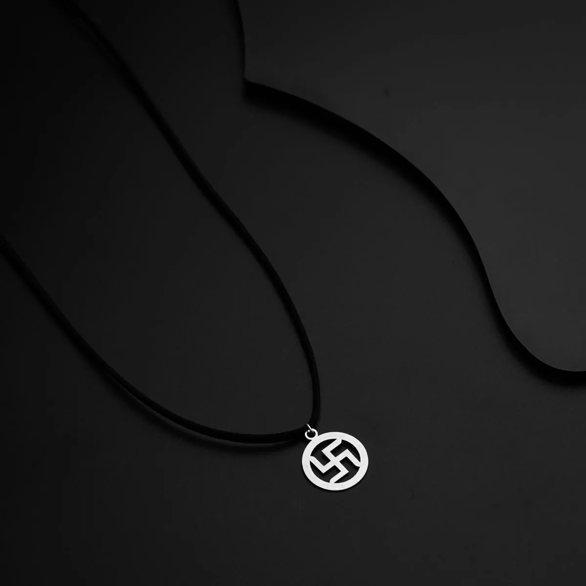 Silver Swastik Necklace for Men