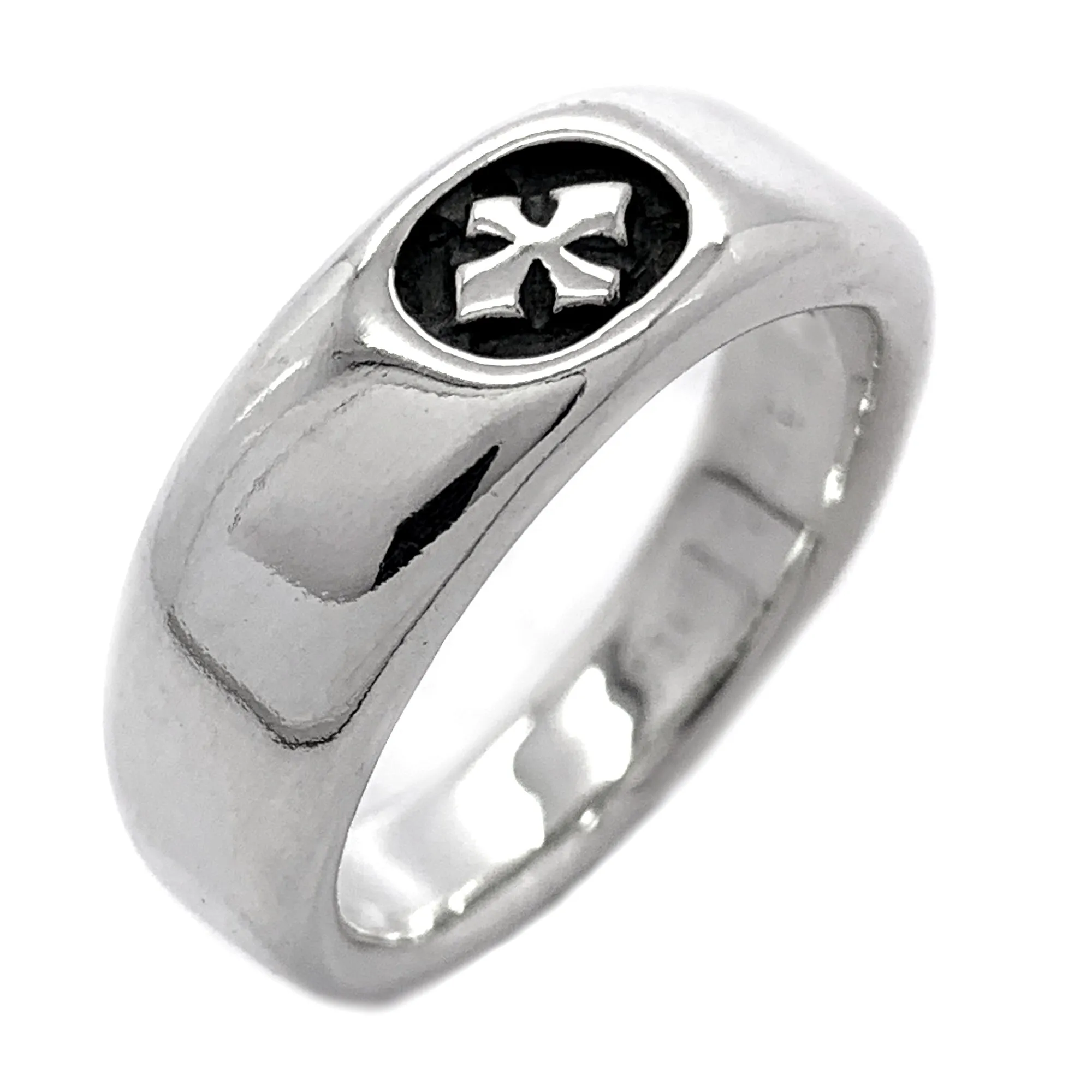 Smooth "C" Cross Ring