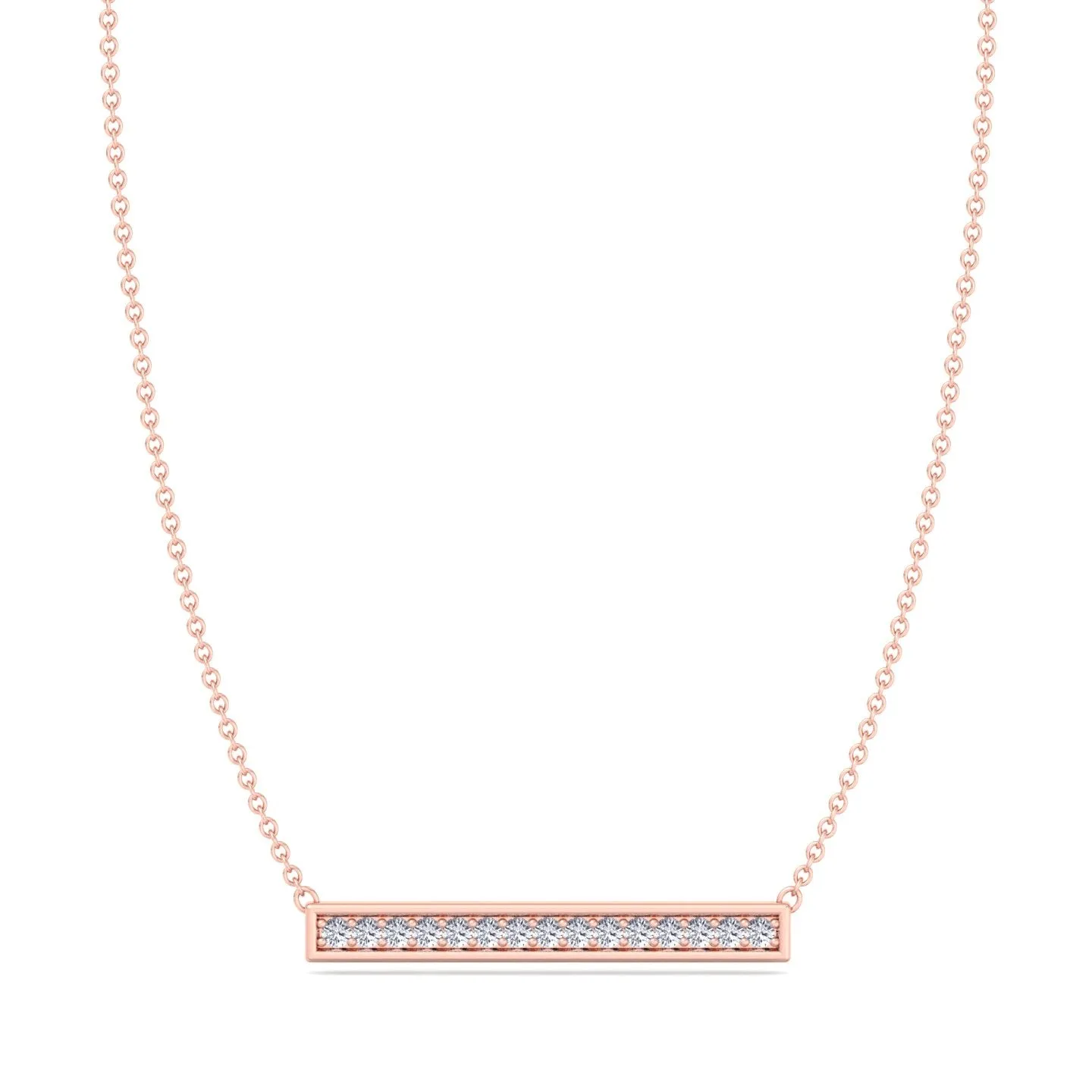 Sophia - 1/3 Carat TW Diamond Bar Pendant Necklace