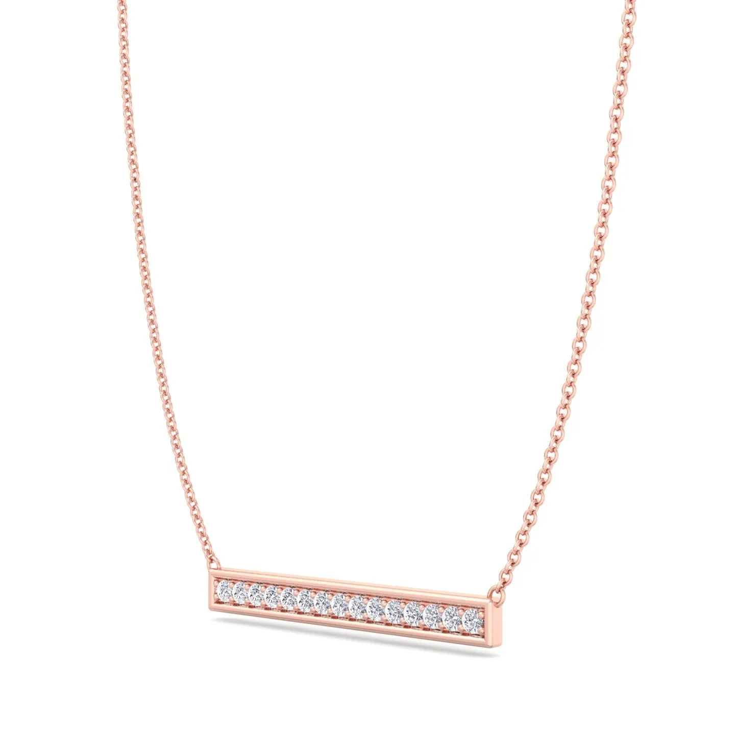 Sophia - 1/3 Carat TW Diamond Bar Pendant Necklace