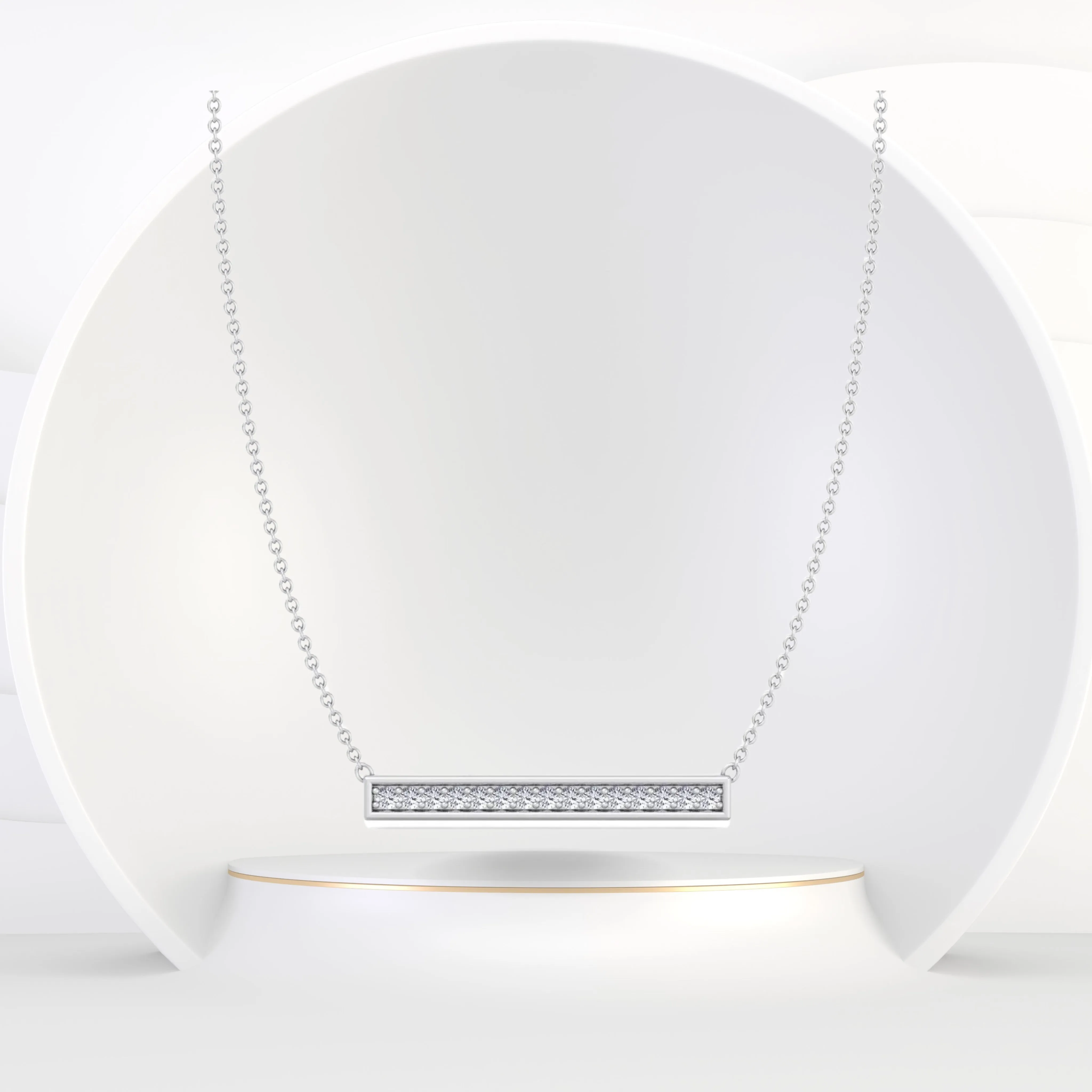 Sophia - 1/3 Carat TW Diamond Bar Pendant Necklace