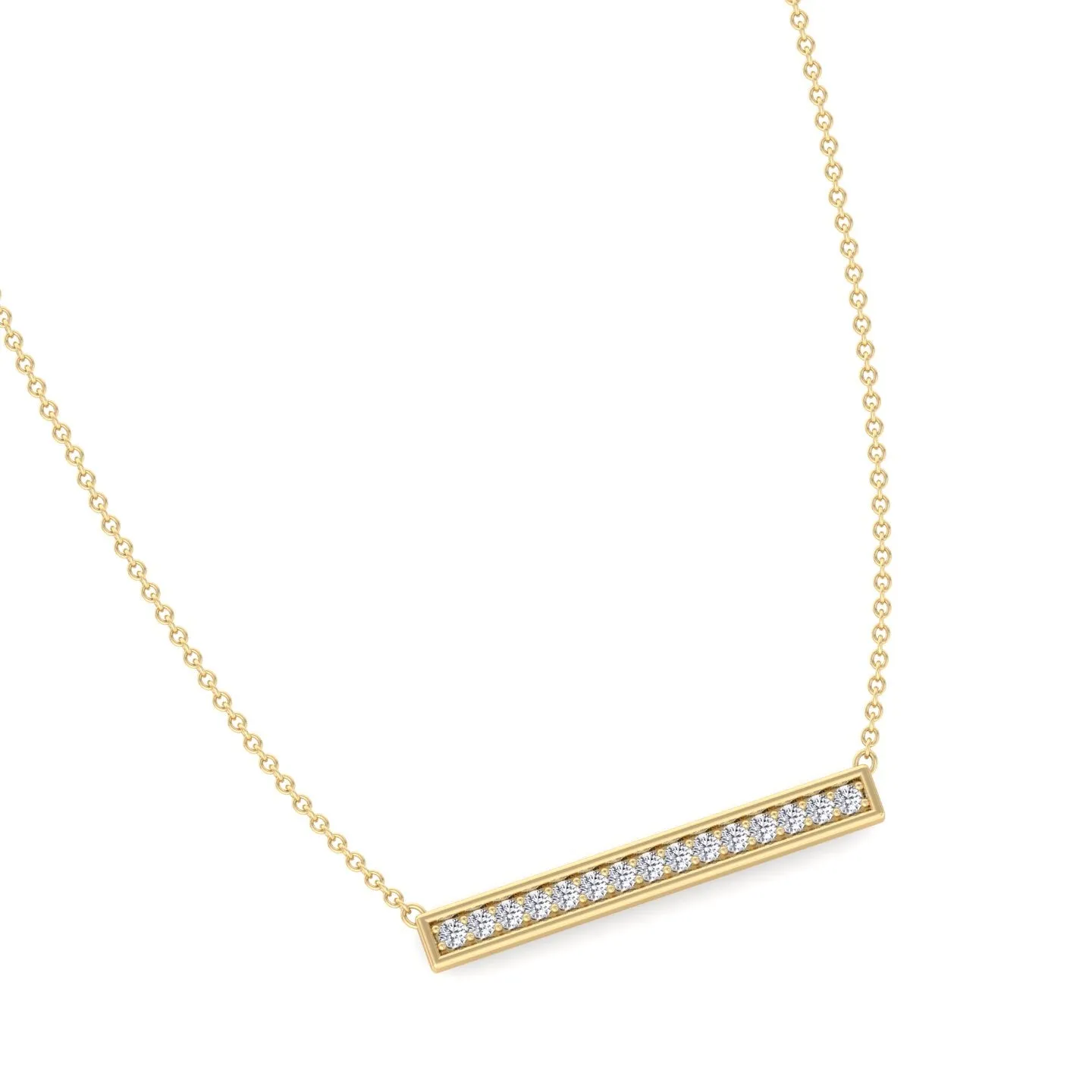 Sophia - 1/3 Carat TW Diamond Bar Pendant Necklace