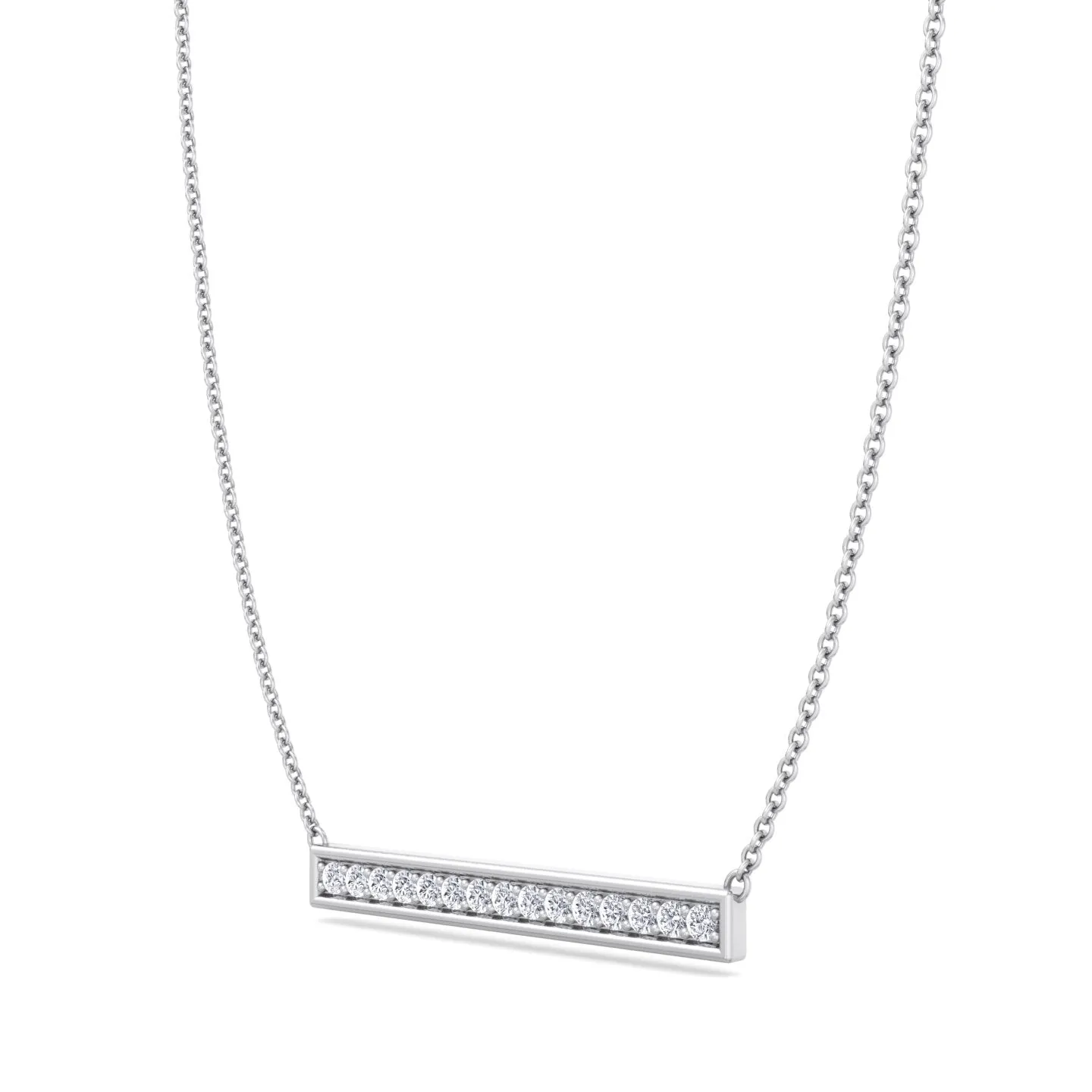 Sophia - 1/3 Carat TW Diamond Bar Pendant Necklace