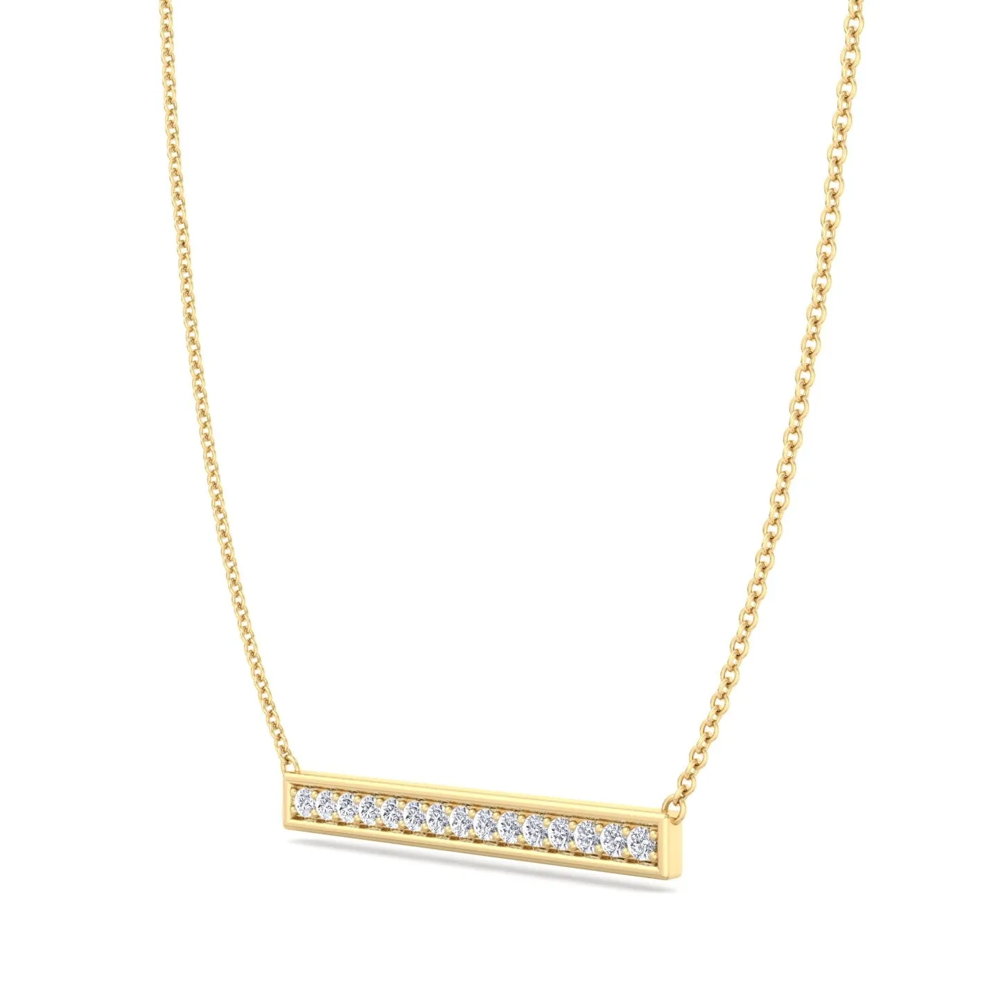 Sophia - 1/3 Carat TW Diamond Bar Pendant Necklace