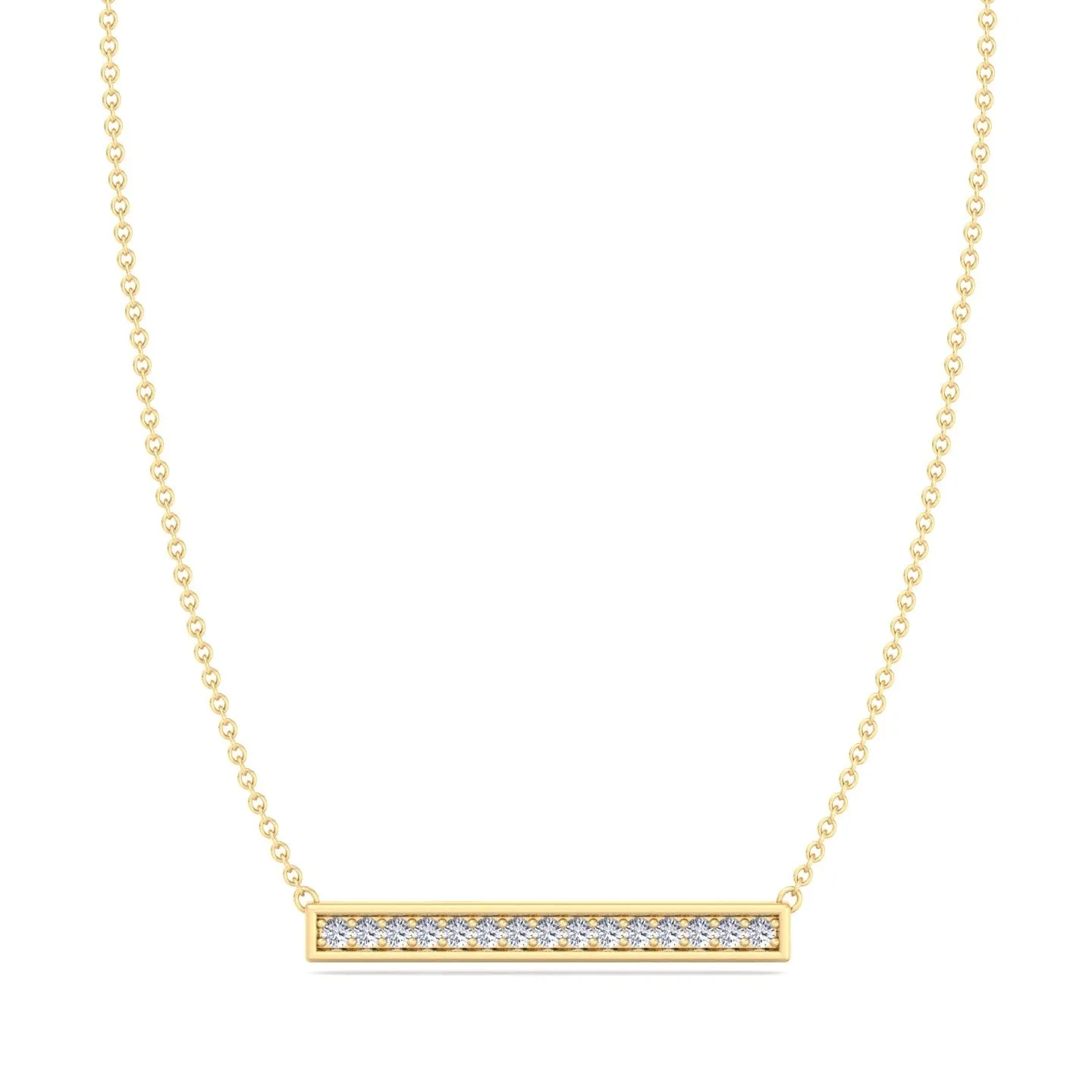 Sophia - 1/3 Carat TW Diamond Bar Pendant Necklace