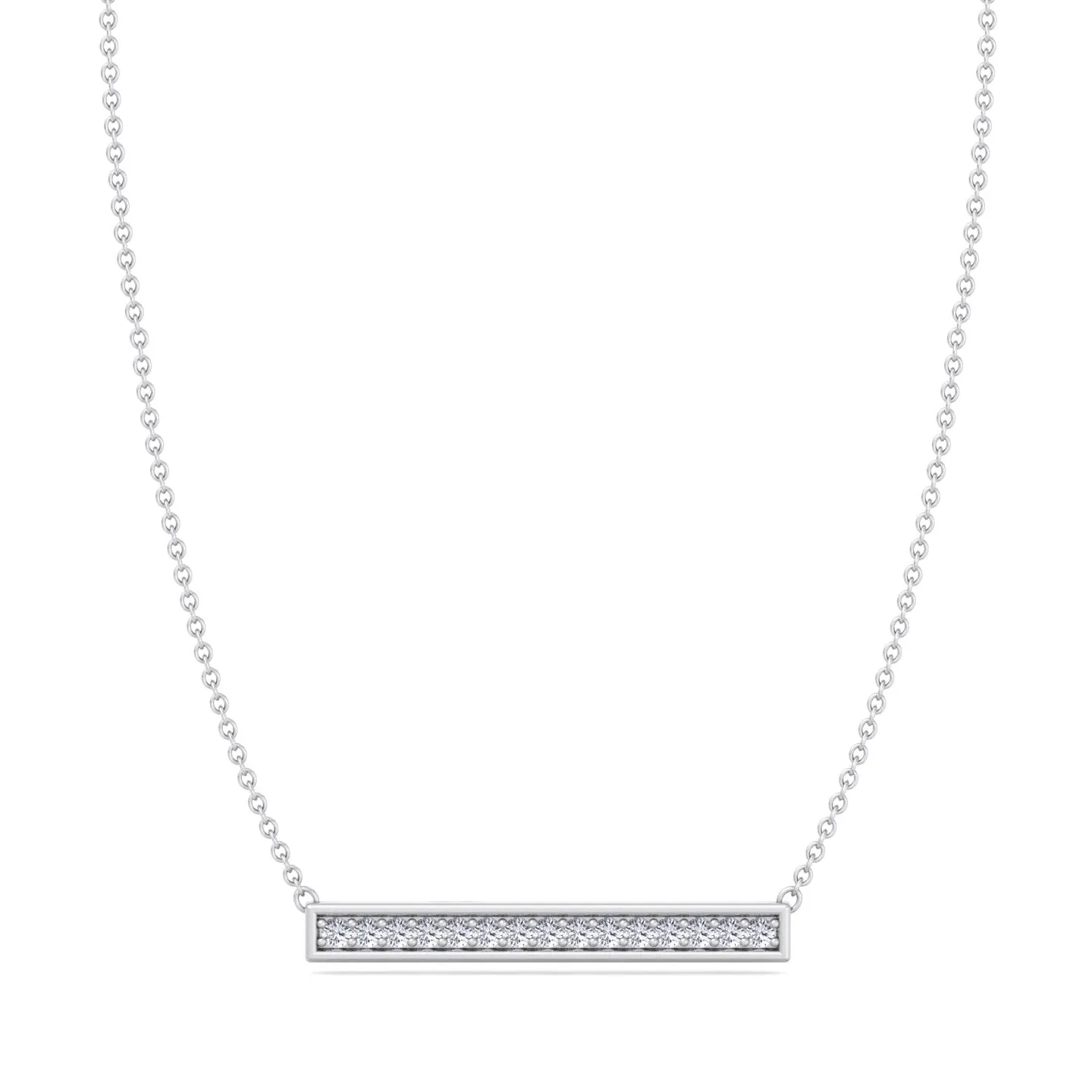 Sophia - 1/3 Carat TW Diamond Bar Pendant Necklace
