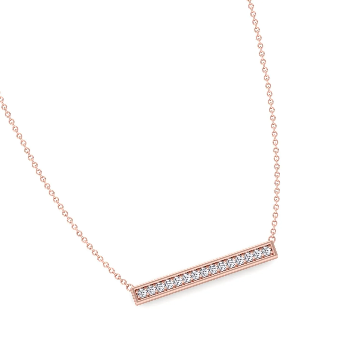 Sophia - 1/3 Carat TW Diamond Bar Pendant Necklace