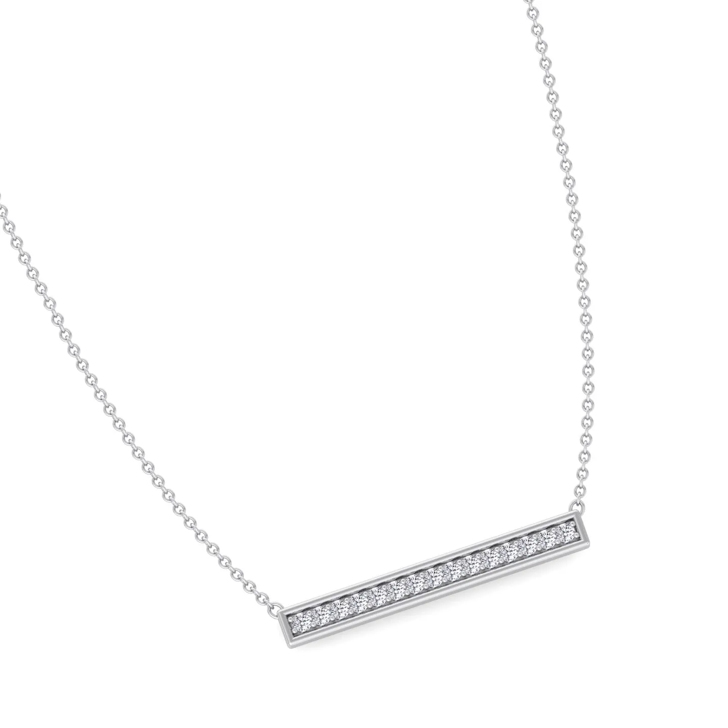 Sophia - 1/3 Carat TW Diamond Bar Pendant Necklace