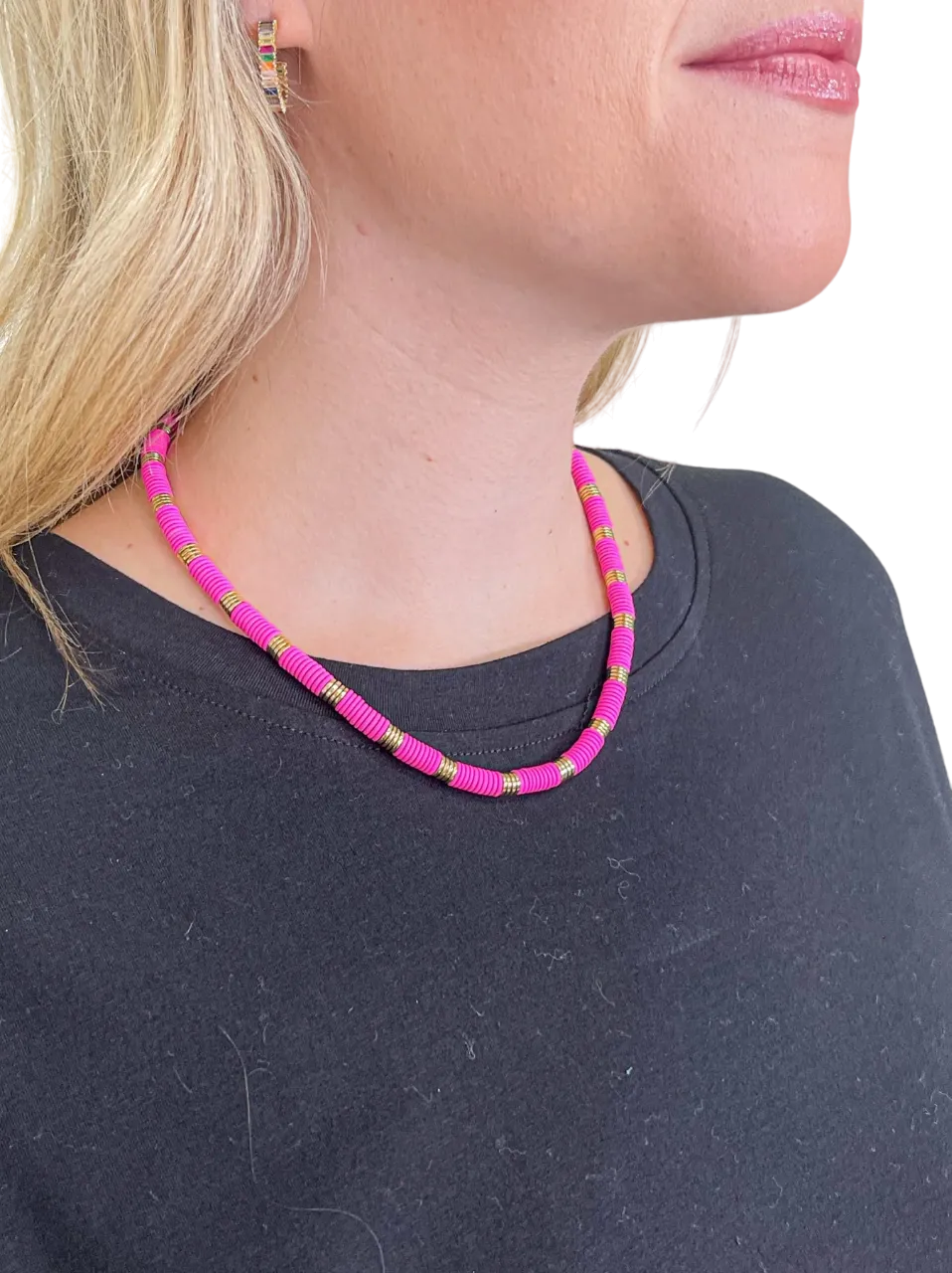 Southern Grace Women's Making Big Statements Pink Chocker Necklace