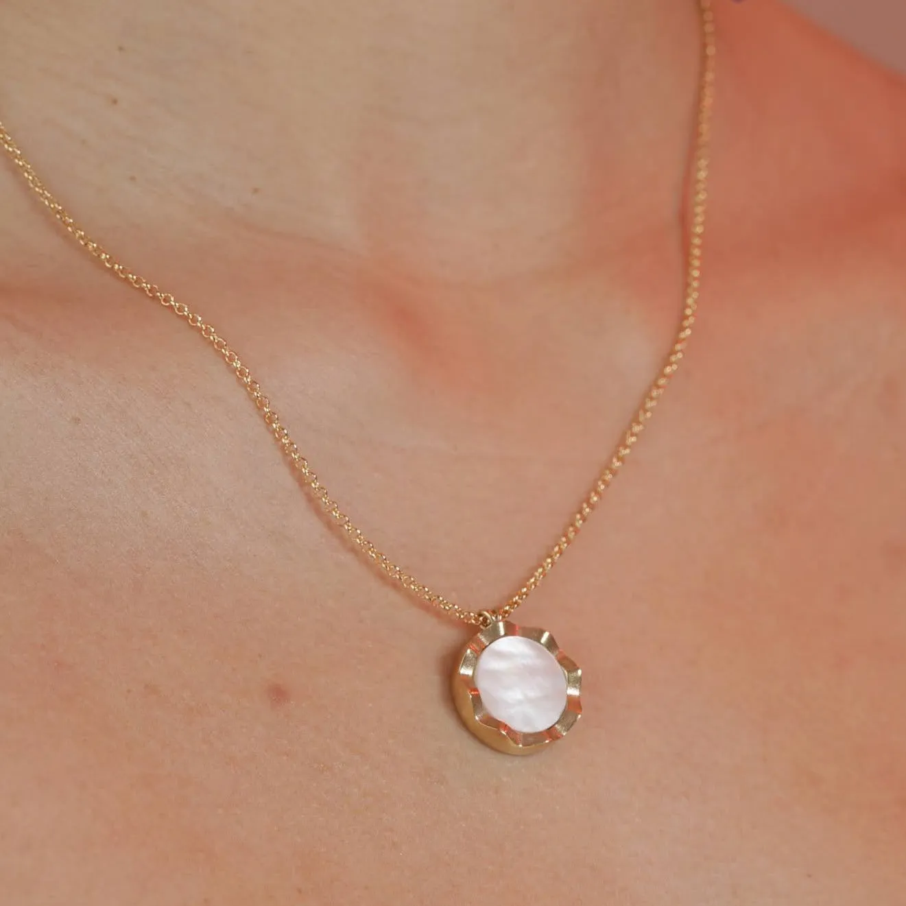 Squiggly Inlay Necklace (5 stone options)