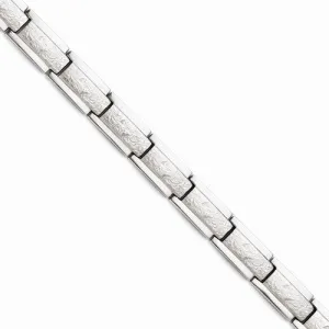 Stainless Steel Polished and Textured Bracelet