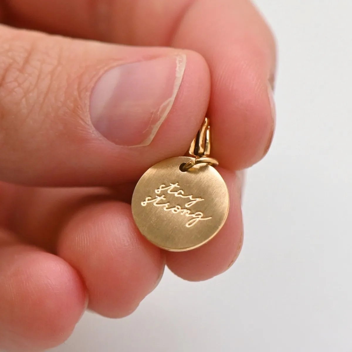 ‘Stay Strong’ Engraved Charm