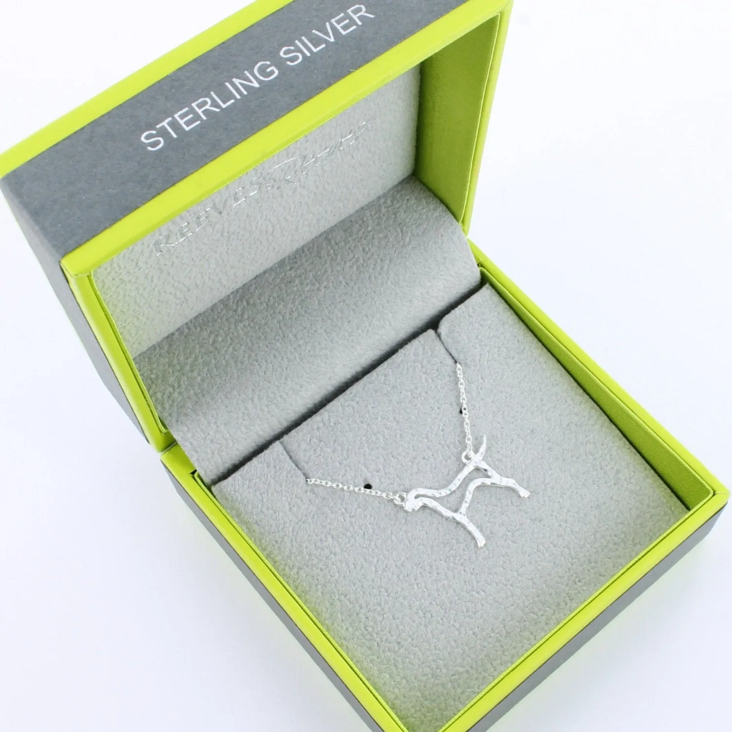 Sterling Silver Hound Silhouette Necklace