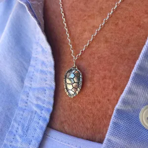 Sterling Silver Small Turtle Shell Necklace