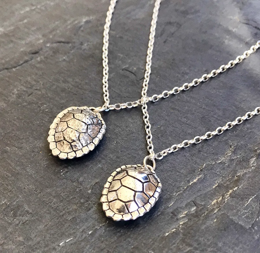 Sterling Silver Small Turtle Shell Necklace