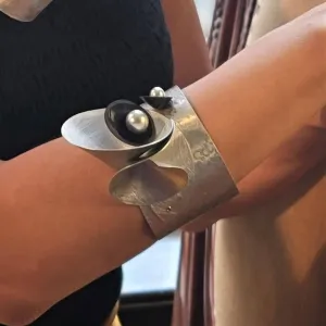 Stunning Sculptural Wearable Art Statement Cuff Bracelet