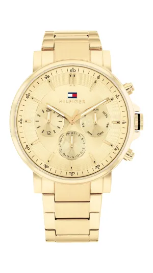 Tommy Hilfiger Tyson Ionic Plated Thin Gold Steel Champagne Dial Men's Watch 1710611