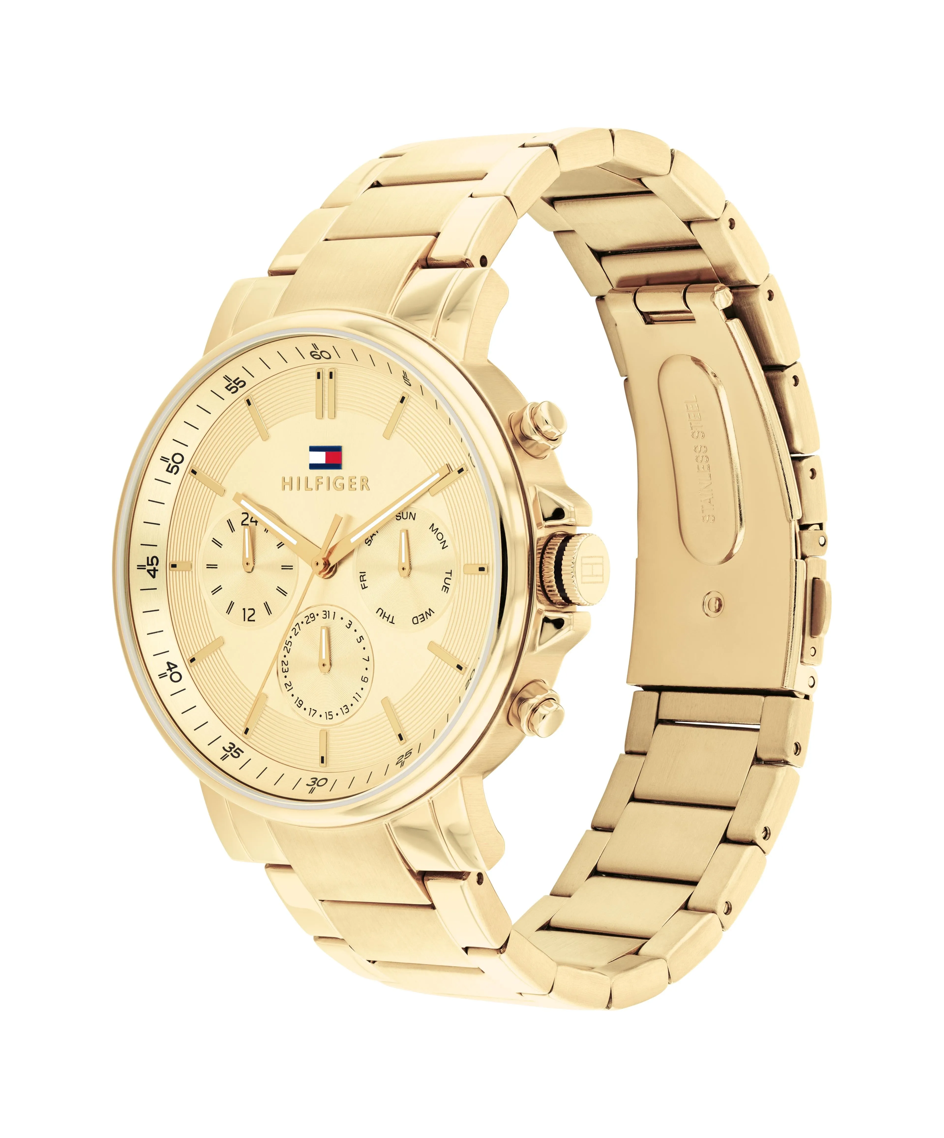 Tommy Hilfiger Tyson Ionic Plated Thin Gold Steel Champagne Dial Men's Watch 1710611