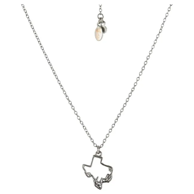 Trenditions Justin Women's Texas Shaped Charm Necklace