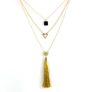 Triangle Tassel Necklace