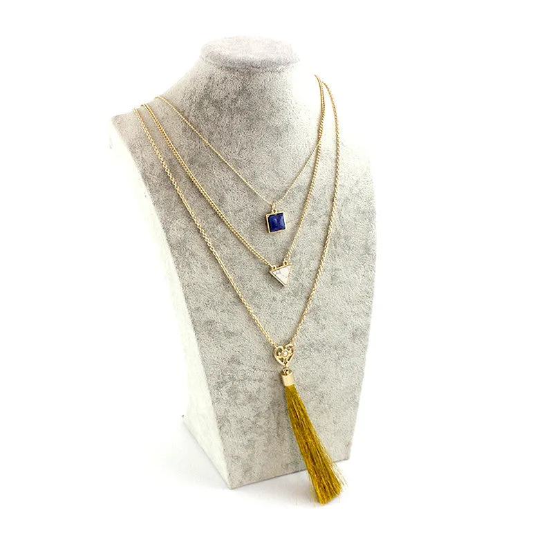 Triangle Tassel Necklace