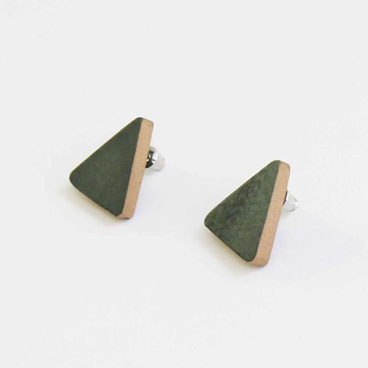 Triangle Wooden Post in Sage Green