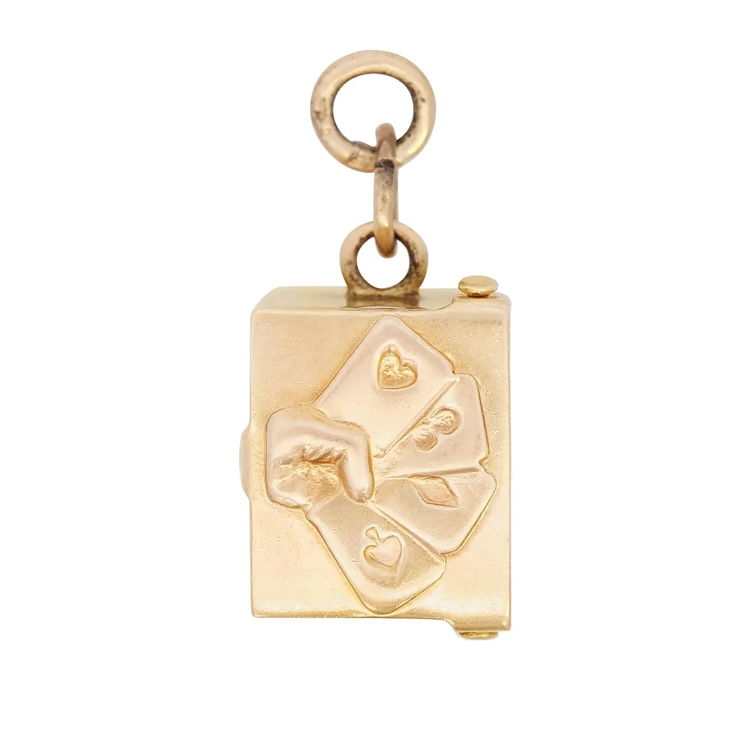 Vintage 14k Deck of Paper Cards Charm